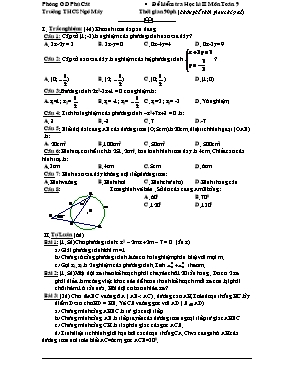 Đề kiểm tra Học kì II Môn Toán - Trường THCS Ngô Mây